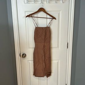 Aritzia Backless brown dress